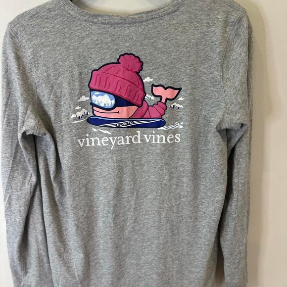 Girls grey Vineyard Vines long sleeve shirt. - Picture 1 of 4